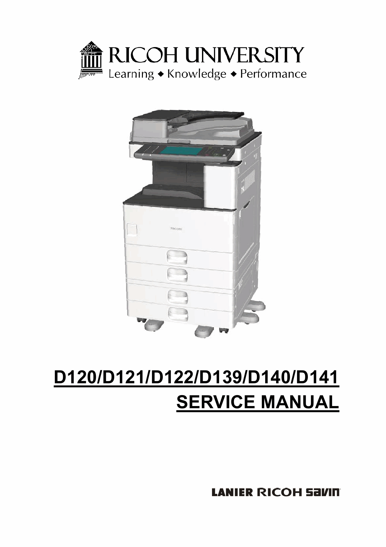 RICOH Aficio MP-2352SP 2852 3352 D120 D121 D122 D139 D140 D141 Service Manual-1